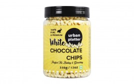 Urban Platter White Chocolate Chips   Plastic Jar  350 grams